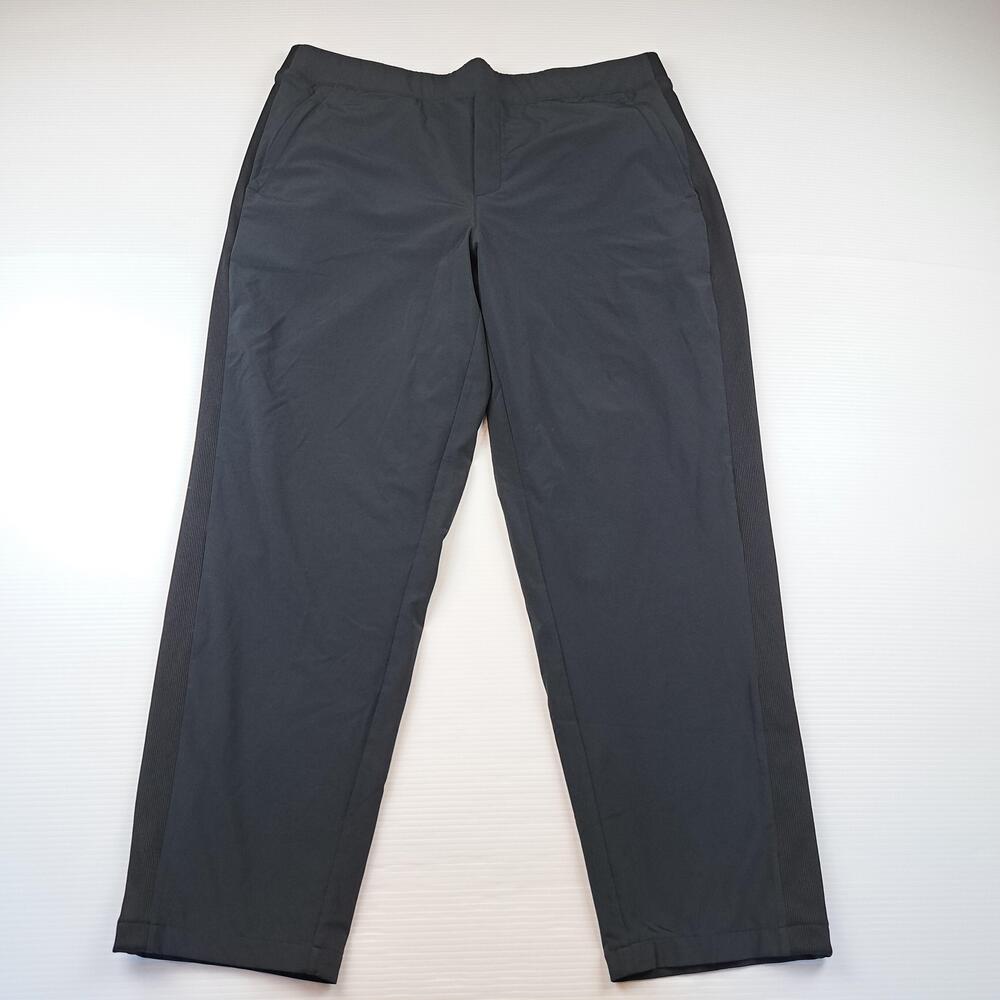 Athleta Pants Women 16 Black Brooklyn Track Elastic Waist Pull On Commuter Lined